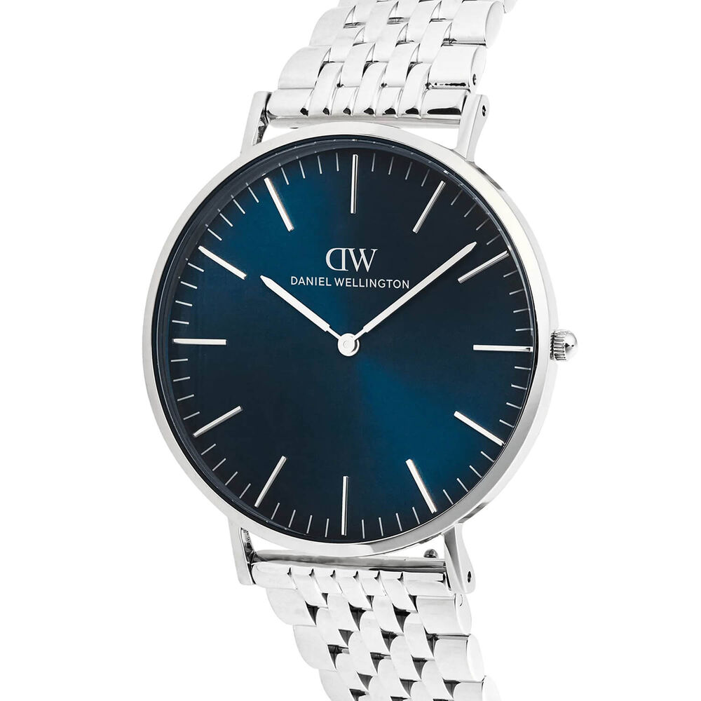 Daniel Wellington Classic 40mm Blue Sunray Dial Stainless Steel Bracelet Watch