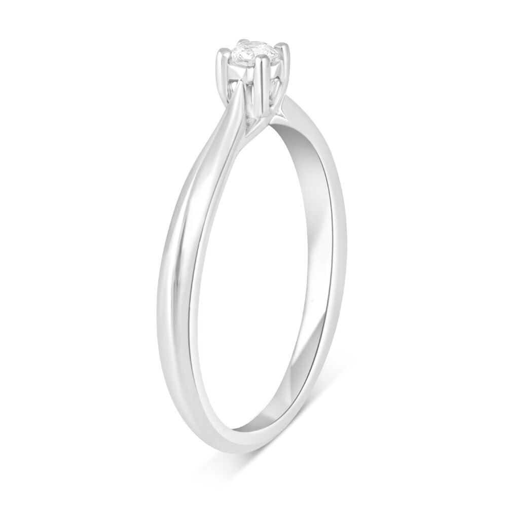 9ct White Gold Engagement Ring image number 3