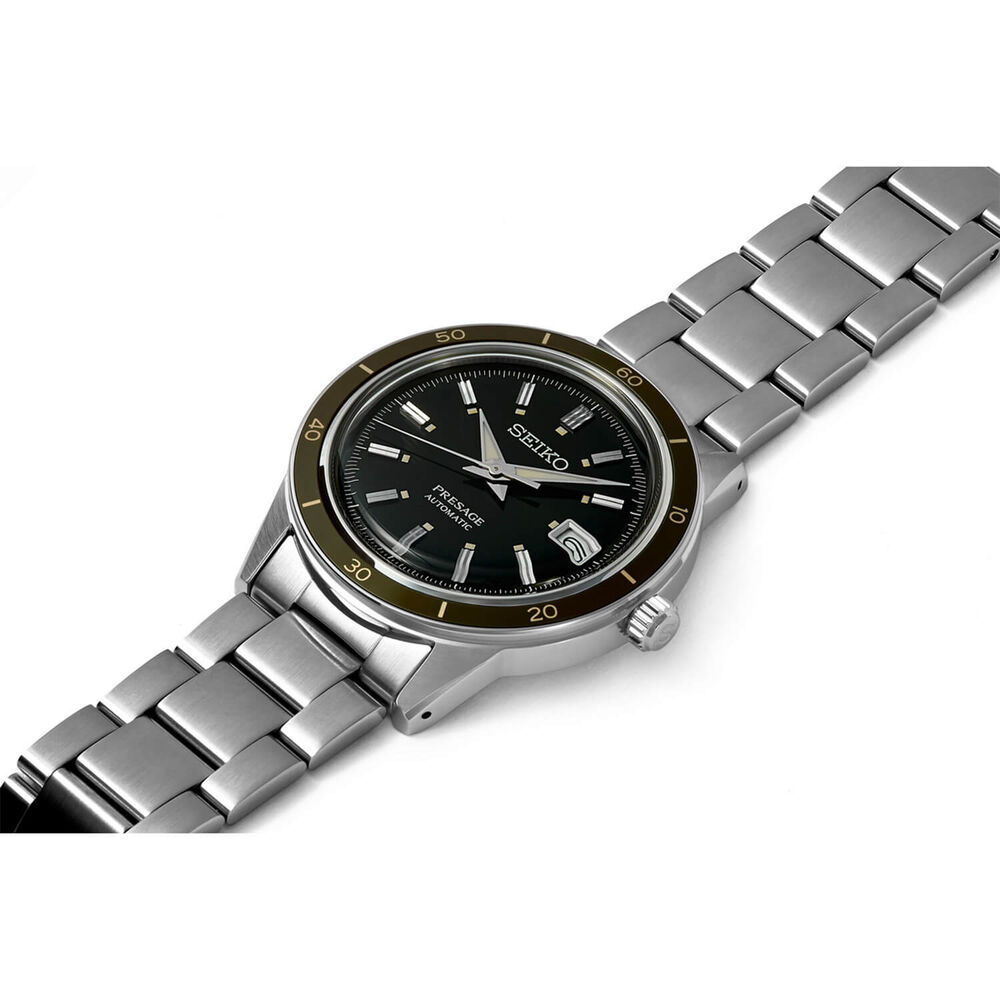 Seiko Presage Style 60's 40mm Black Dial Bracelet Watch image number 1
