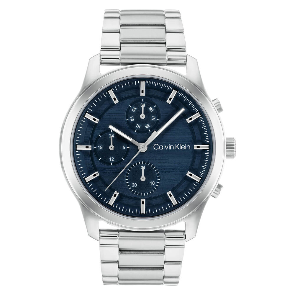 Calvin Klein Timeless 44mm Chronograph Blue Dial Bracelet Watch