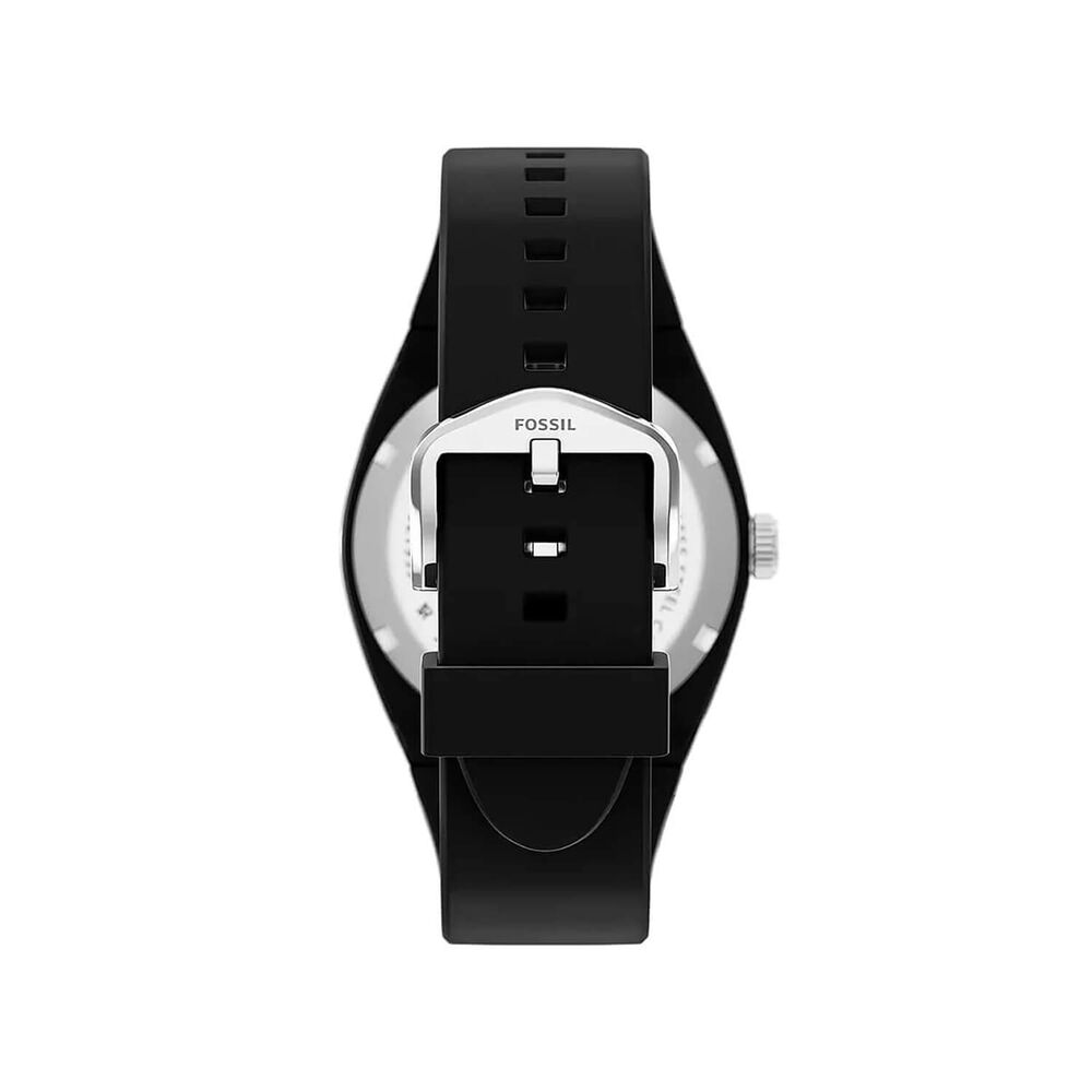 Fossil Everett 42mm Black Dial & Silicone Strap Watch