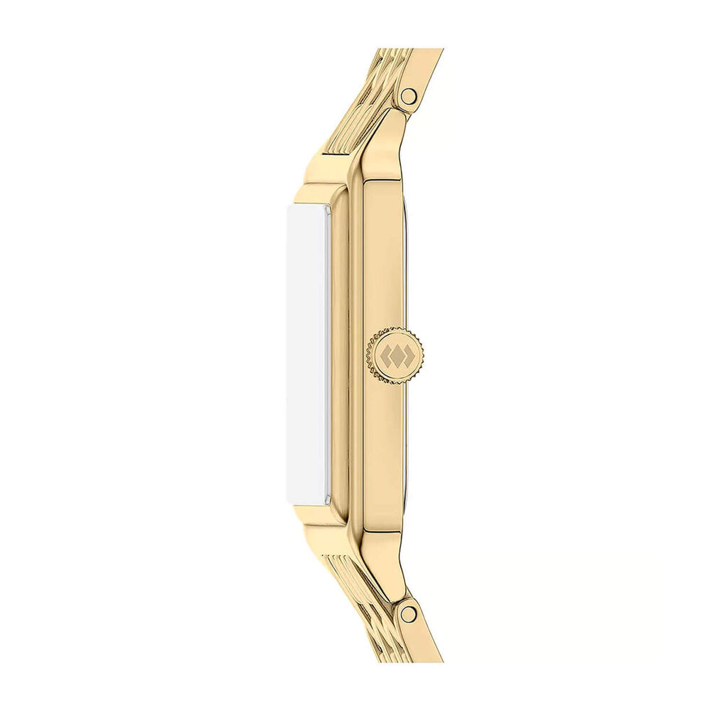 Fossil Raquel 23mm Red Dial Gold Tone Steel Bracelet Watch