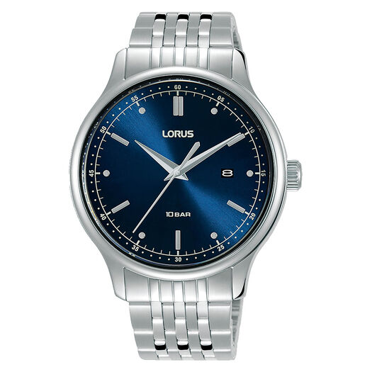 Lorus Blue Dial Stainless Steel Case Bracelet Watch