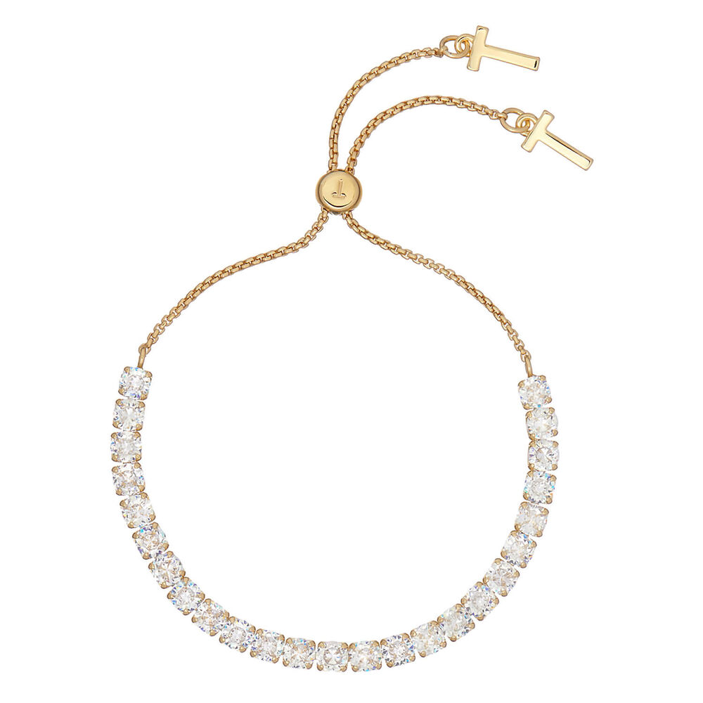 Ted Baker MELRAH Gold Tone Icon Crystal Slider Bracelet