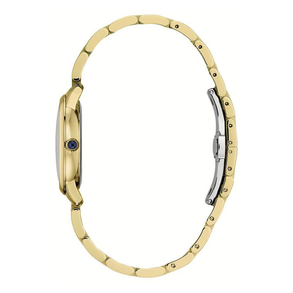 Frederique Constant Slimline 30mm MOP Dial Gold Toned Steel Bracelet Watch image number 1