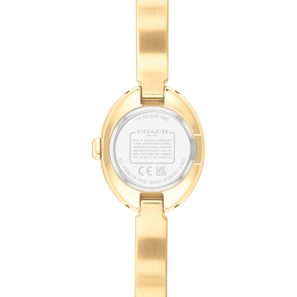 Coach Sammy 22mm Silver Dial Gold Tone Steel Bracelet Watch