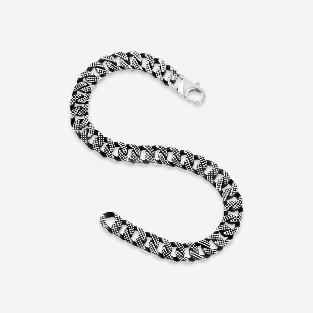Men's Steel Curb 21.5cm Bracelet image number 3