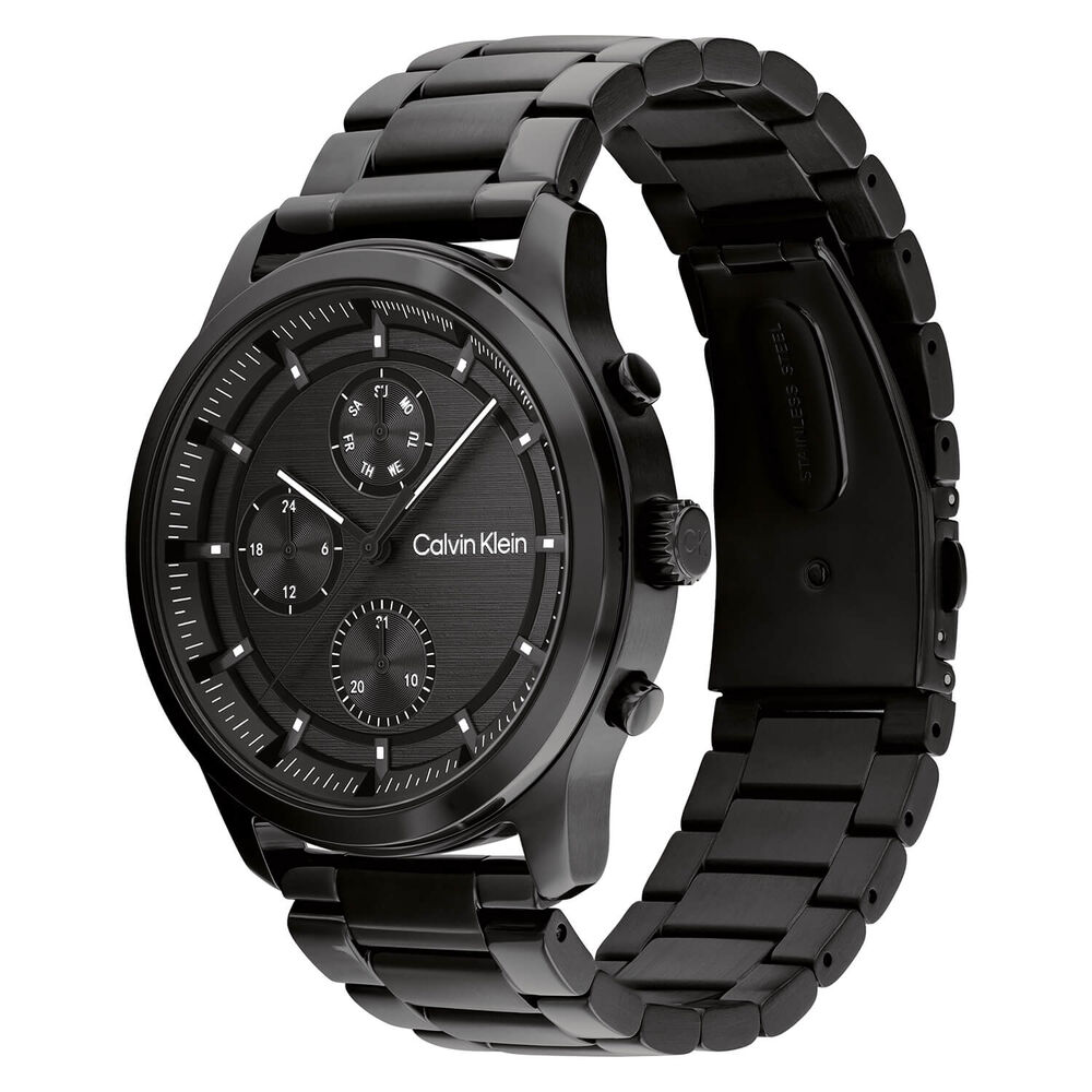 Calvin Klein Timeless 44mm Chronograph Black Plated Steel Bracelet Watch image number 2