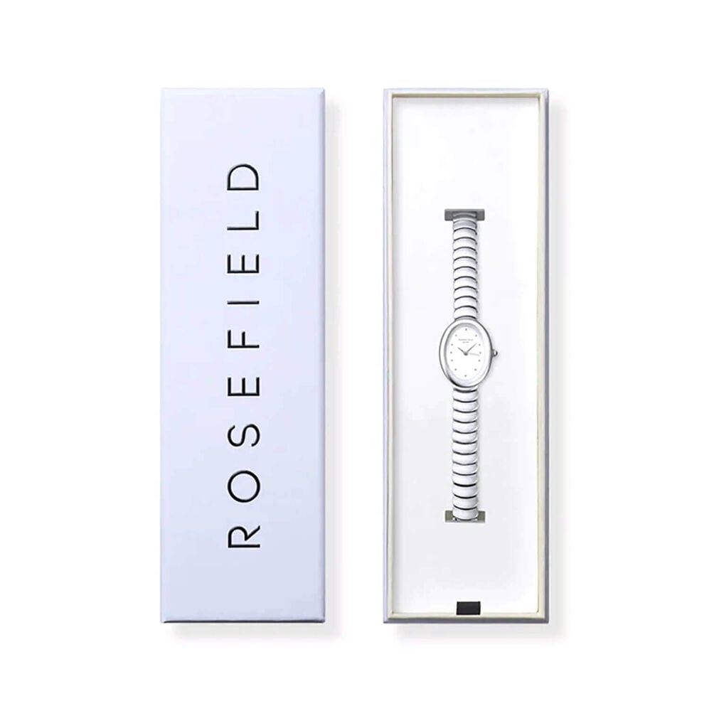 Rosefield Ovale 22x29mm White Dial Stainless Steel Bracelet Watch