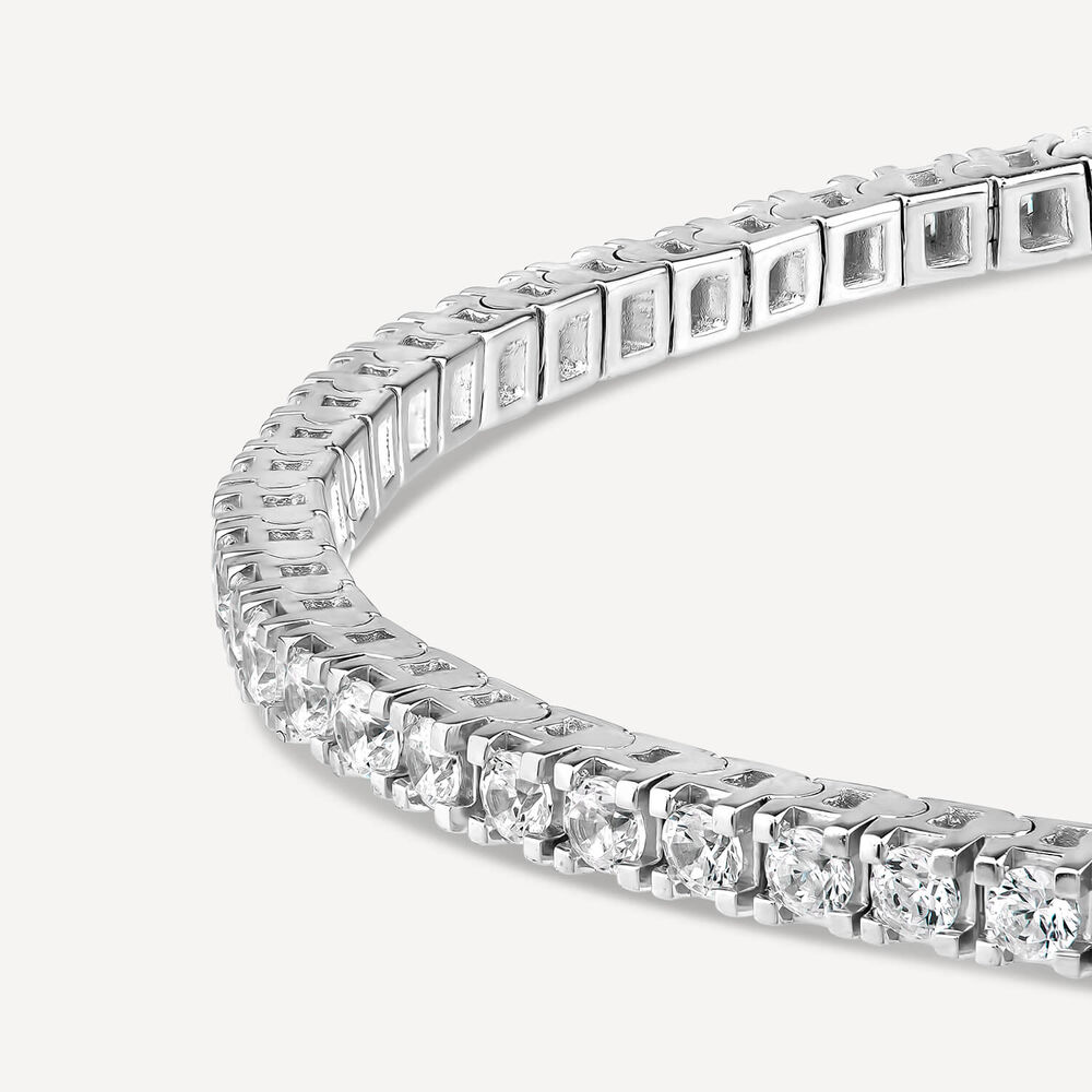 Born 9ct White Gold 3.00ct Lab Grown Diamond Tennis Bracelet image number 1