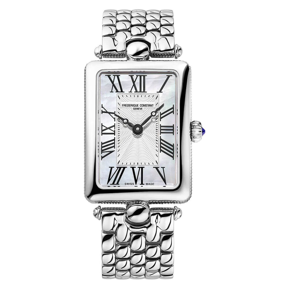 Frederique Constant Art Deco Carree Quartz Mother of Dial Bracelet Watch image number 0