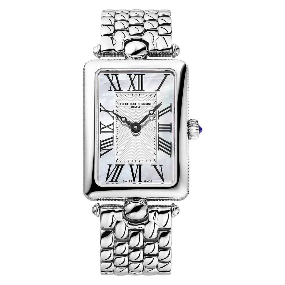Frederique Constant Art Deco Carree Quartz Mother of Dial Bracelet Watch