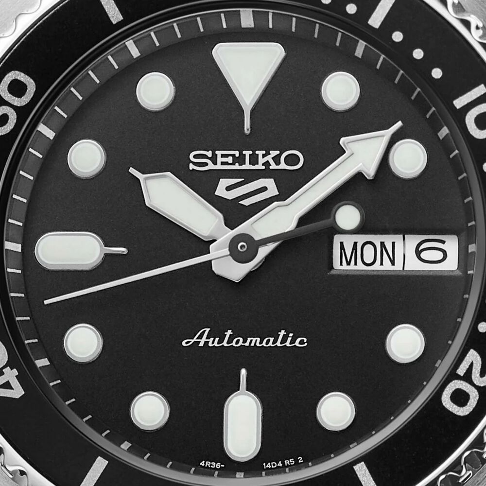 Seiko 5 Sports SKX “Midi” Black 38mm Black Dial Watch image number 1