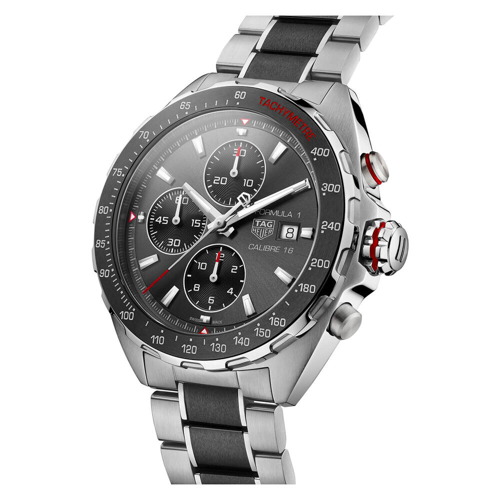 TAG Heuer Formula 1 Chronograph 44mm Black Dial Ceramic & Stainless Steel Watch image number 2