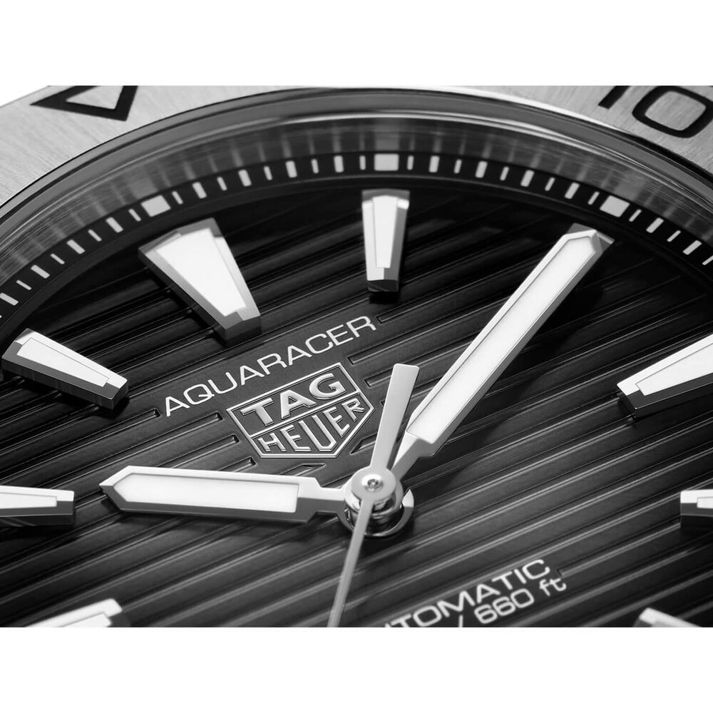 TAG Heuer Aquaracer Professional 200 Automatic 40mm Black Smokey Dial Steel Case Bracelet Watch image number 5
