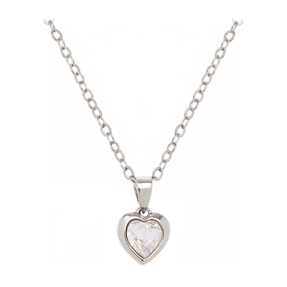 Ted Baker Hannela Silver-Plated Crystal Heart Pendant