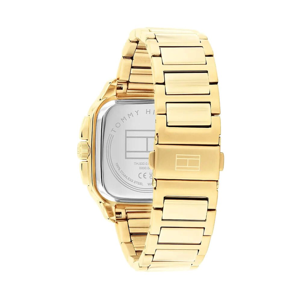 Tommy Hilfiger Herald 37 x 39mm Green Dial Yellow Gold Plated Case Bracelet Watch image number 2