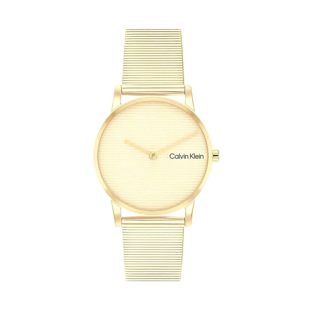 Calvin Klein Feel 30mm Gold Dial & Gold Tone Steel Bracelet Watch image number 0