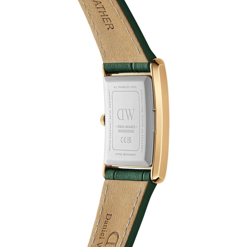 Daniel Wellington Bound 32x22mm Champagne Dial Green Crocodile Leather Strap Watch image number 2