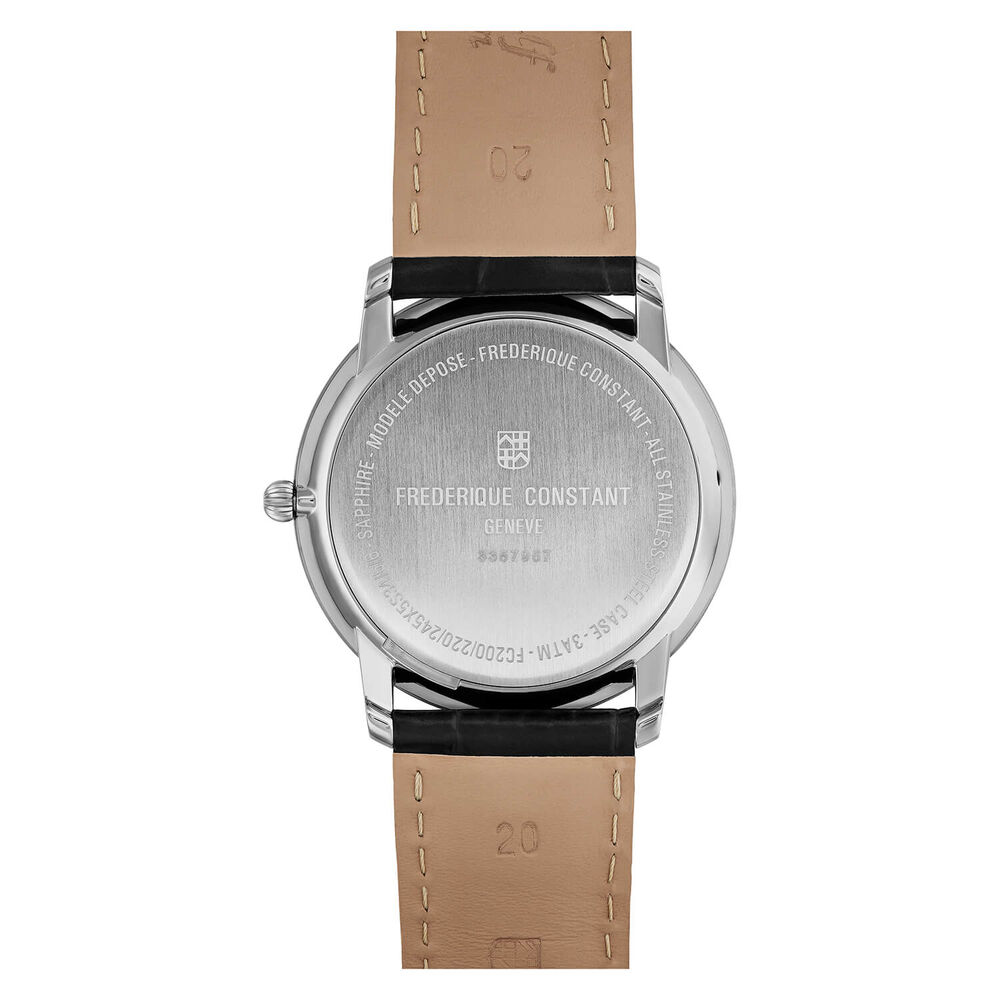 Frederique Constant Slimline Stainless Steel Black Leather strap 40mm Mens Watch image number 1