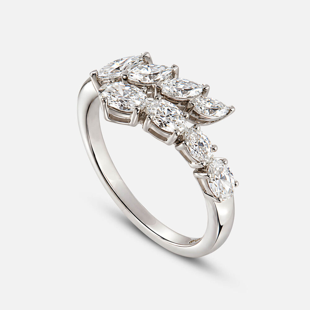 Born Contour 9ct White Gold 0.95ct Lab Grown Marquise & Oval Diamond Ring