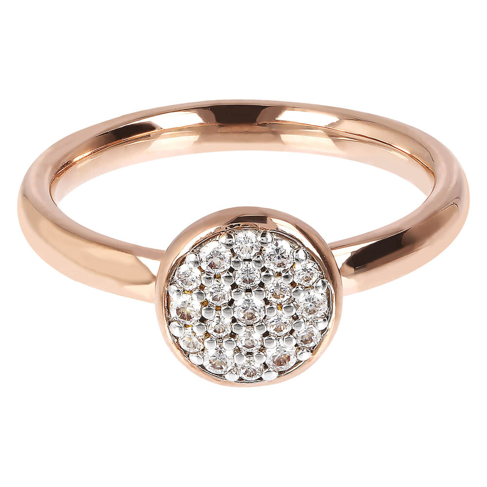 Bronzallure Round Cubic Zirconia Pave Ring image number 0