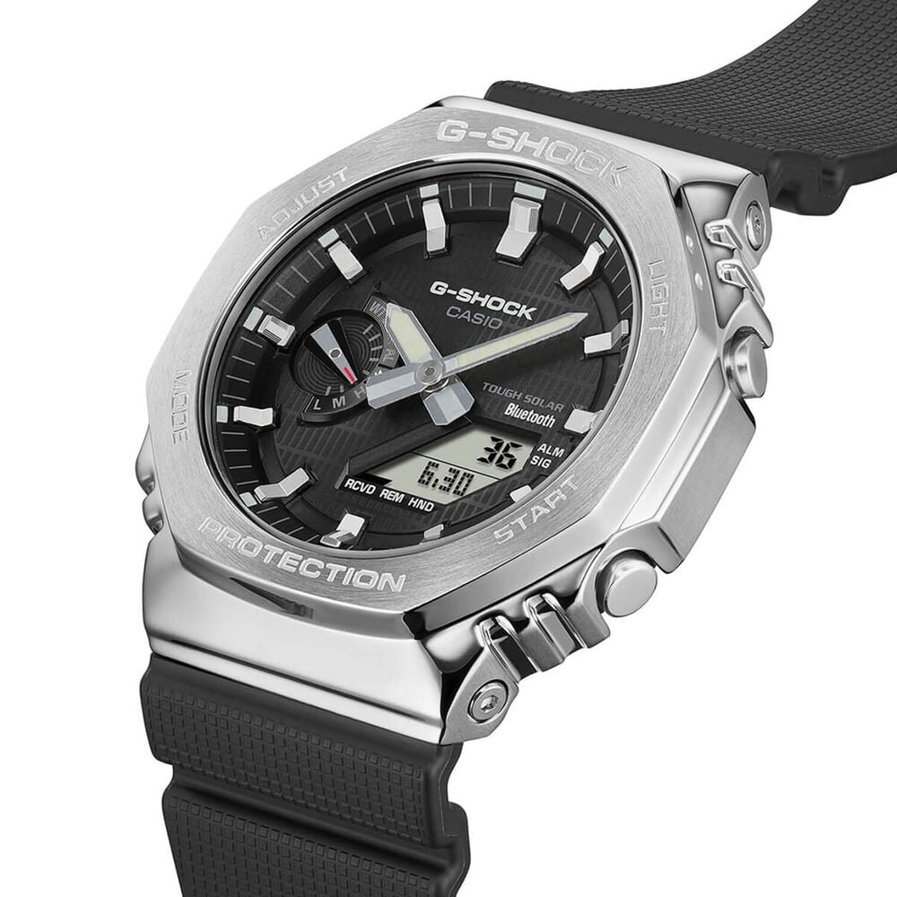 G-SHOCK Metal Covered 49.3mm Dial Black Resin Strap Watch