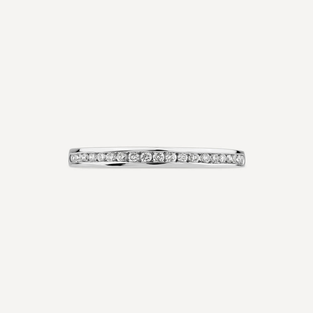 18ct White Gold 0.15ct Channel Set Eternity Ring image number 1