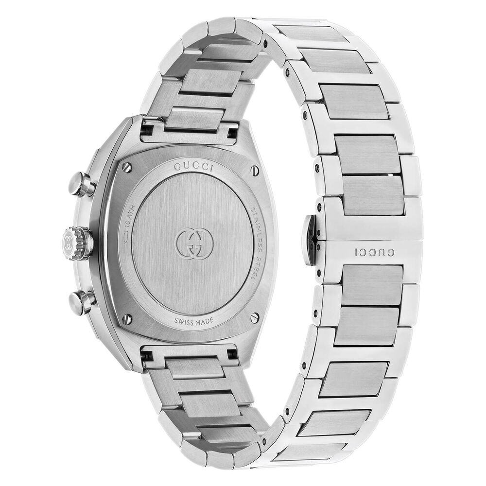 Gucci Interlocking Chronograph 40mm Black Dial Steel Bracelet Watch image number 1