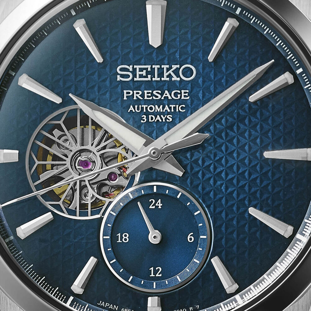 Seiko Presage Sharp Edges Series 40.2mm Blue Dial Steel Bracelet Watch