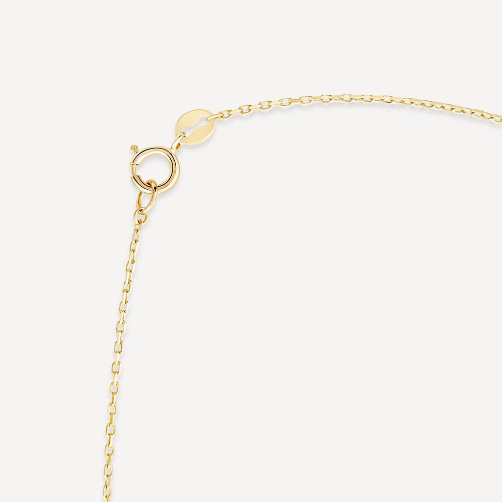 9ct Yellow Gold Polished Discs & Bar Necklet image number 5