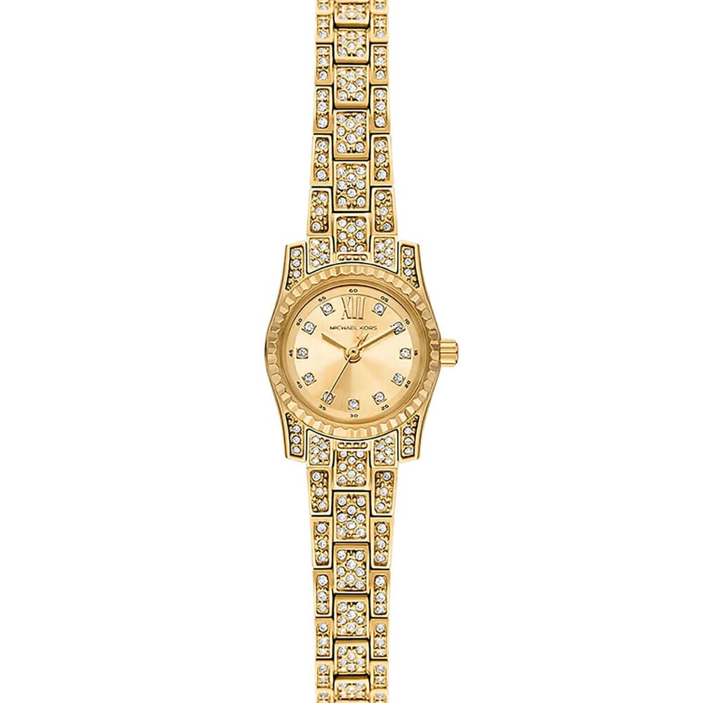 Michael Kors Lexington 19mm Gold Dial Gold Tone Stainless Steel Bracelet Watch image number 0