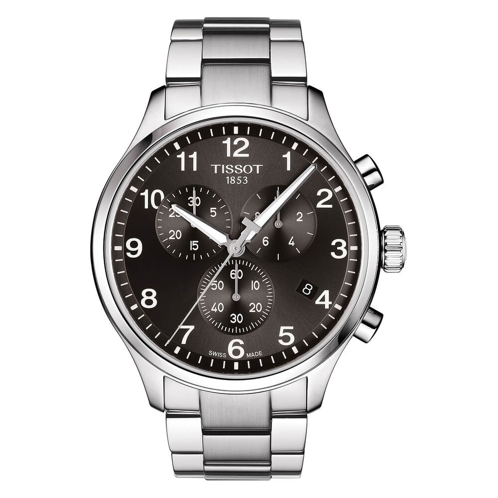 Tissot Chronograph XL Black Dial  Stainless Steel 45mm Mens Watch image number 0