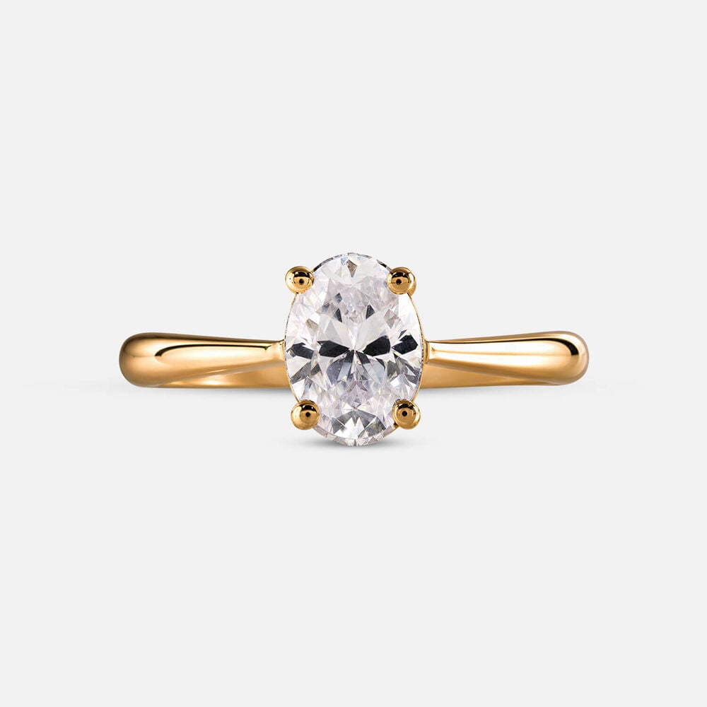 Prism 9ct Yellow Gold 1.00ct Oval Diamond Solitaire Ring
