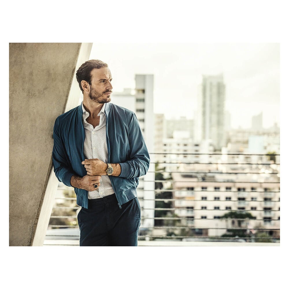 Certina DS Action Diver 38mm Dial Green Bezel Yellow Gold & Steel Bracelet Watch image number 13