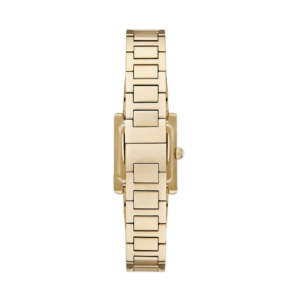 Emporio Armani 20 x 26mm White Dial Gold Tone Stainless Steel Bracelet Watch image number 3