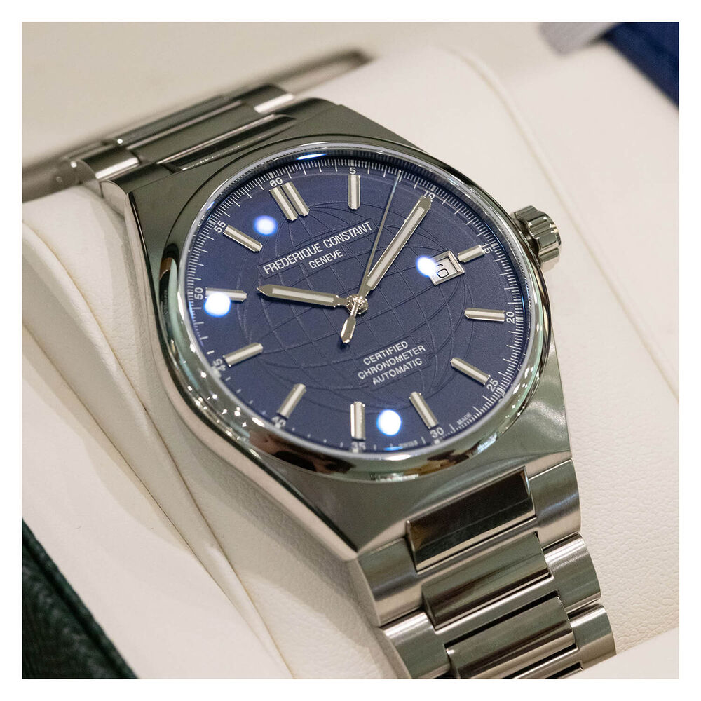 Frederique Constant Highlife COSC Automatic Blue Dial Steel Case Bracelet image number 5