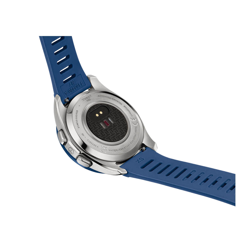 Tissot T-Touch Connect Sport 43.75mm Black Dial Blue Rubber Strap Watch image number 2