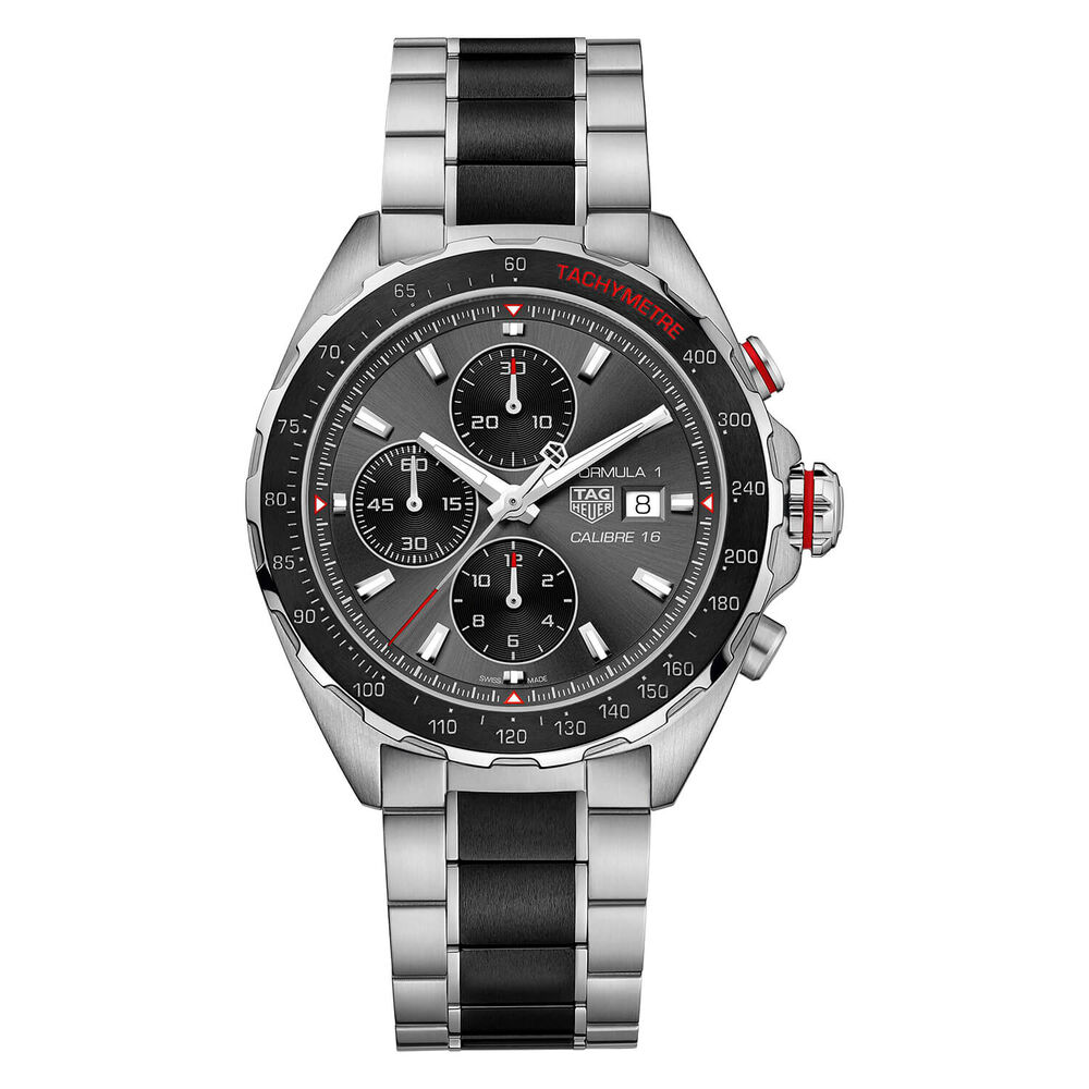 TAG Heuer Formula 1 Chronograph 44mm Black Dial Ceramic & Stainless Steel Watch image number 0