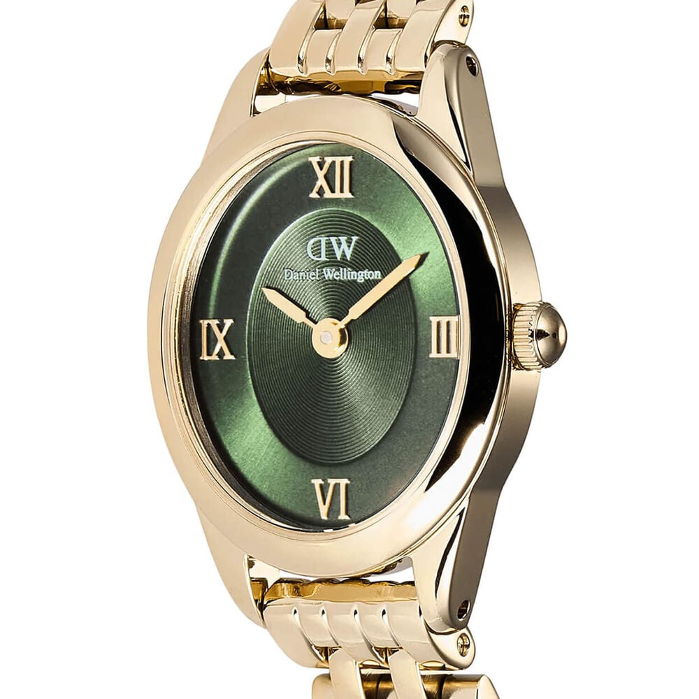 Daniel Wellington Ophelia Mini Emerald Gold 22x25.5mm Dial Gold Plated Steel Bracelet Watch image number 1