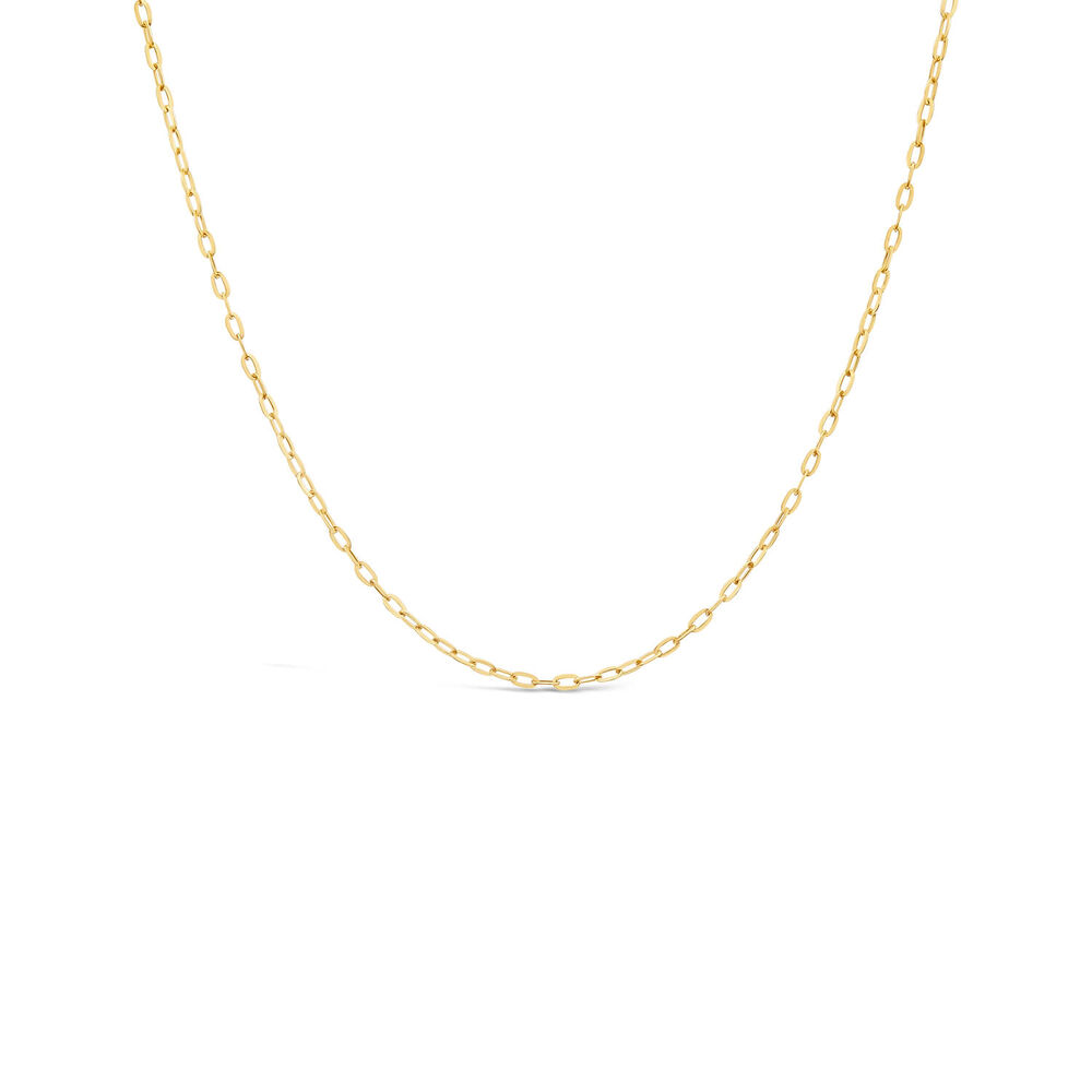 9ct Yellow Gold 18' Rolo Chain Necklet image number 0