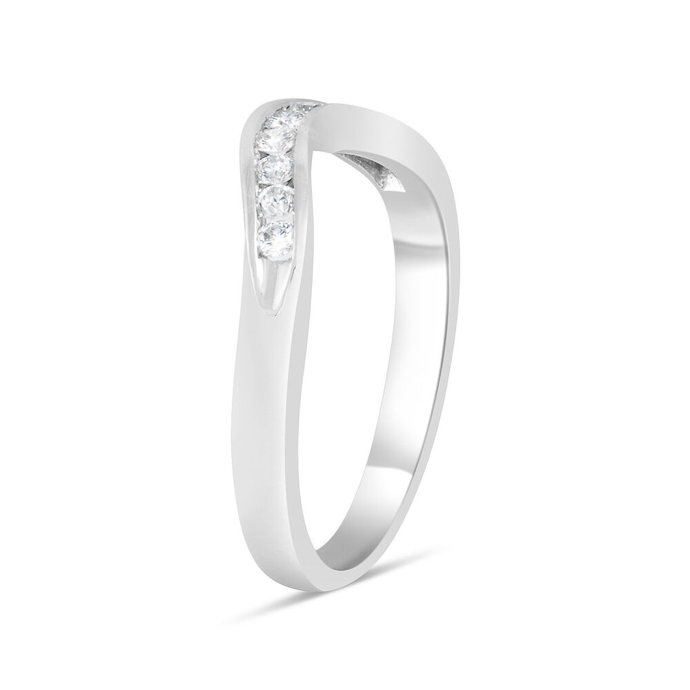 18ct White Gold Diamond Wedding Ring image number 3