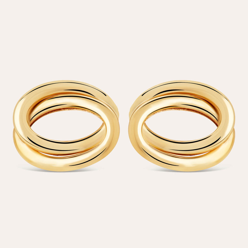 9ct Yellow Gold Open Knot Stud Earrings