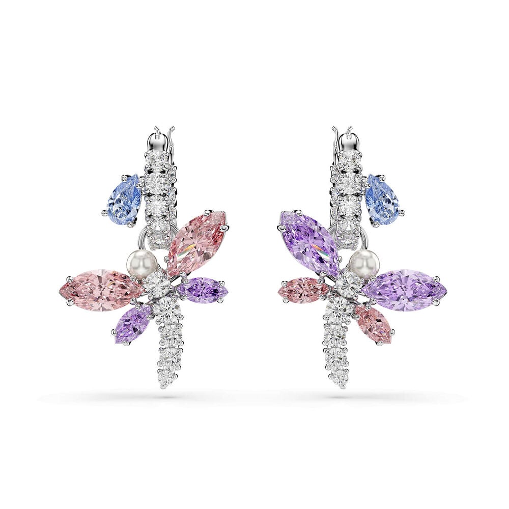 Swarovski x Ariana Grande Multicoloured Crystals & Cubic Zirconia Dragonfly Drop Earrings