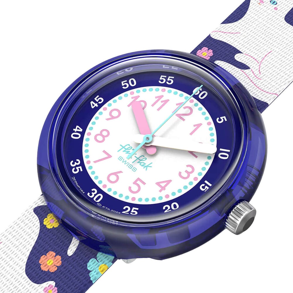FLIK FLAK Fancy Cat 31.85mm Purple Dial Quartz Kids Watch image number 2