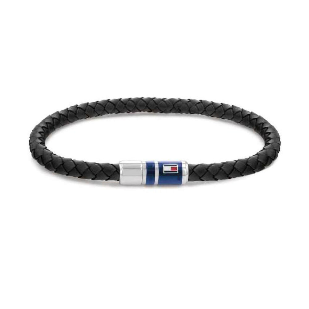 Tommy Hilfiger Casual Black Leather Bracelet image number 0