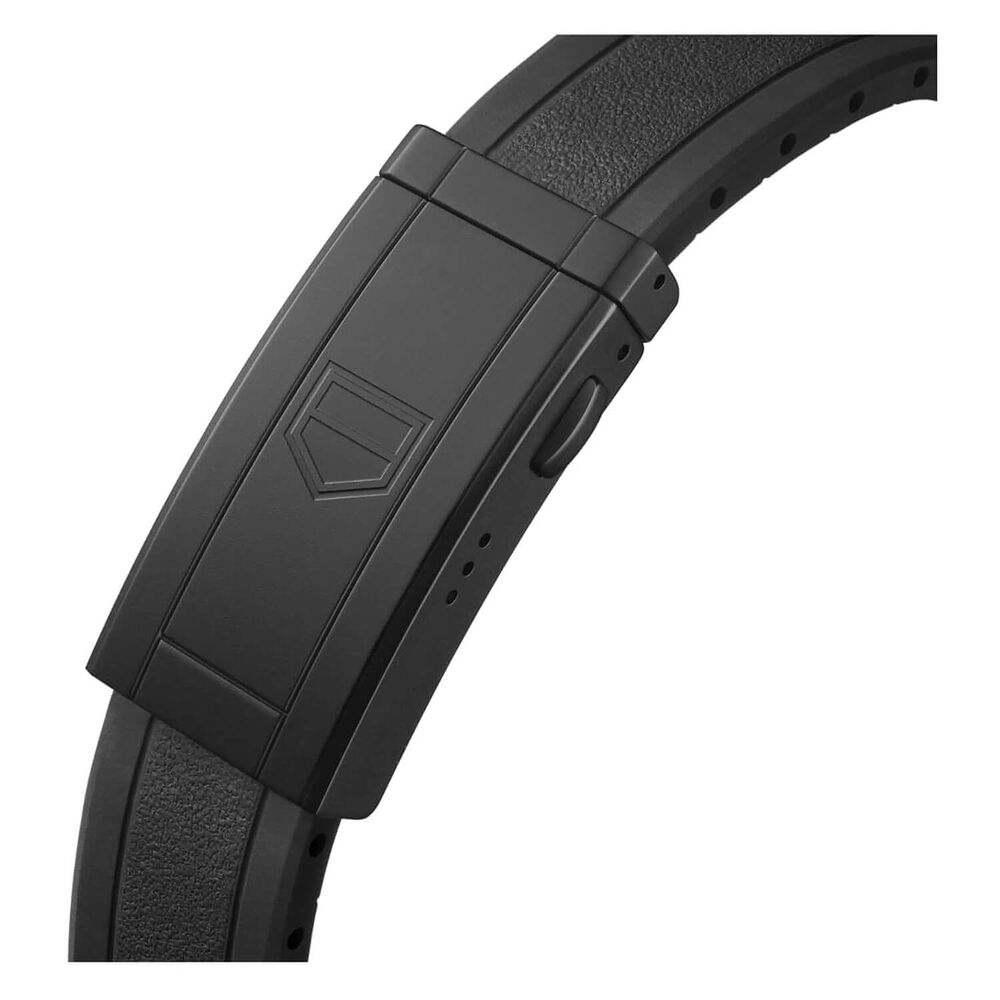 TAG Heuer Professional 200 Solargraph 40mm Black Dial DLC Case Rubber Strap Watch image number 6