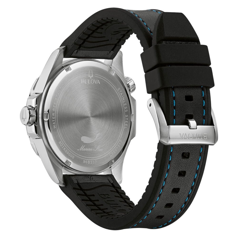 Bulova Marine Star Quartz 43mm Black Dial Watch