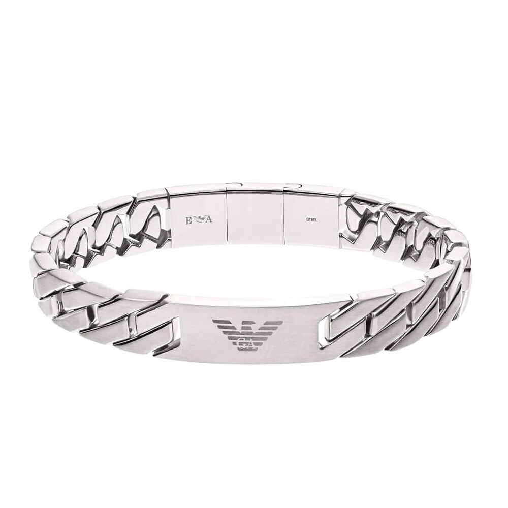 Emporio Armani Stainless Steel Logo Bracelet