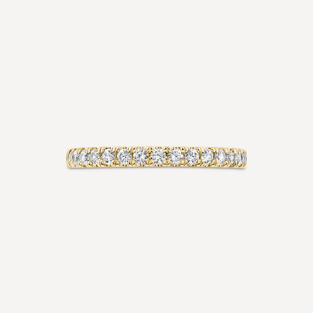 18ct Yellow Gold 2mm 0.25ct Diamond Split Claw Wedding Ring- (Special Order)